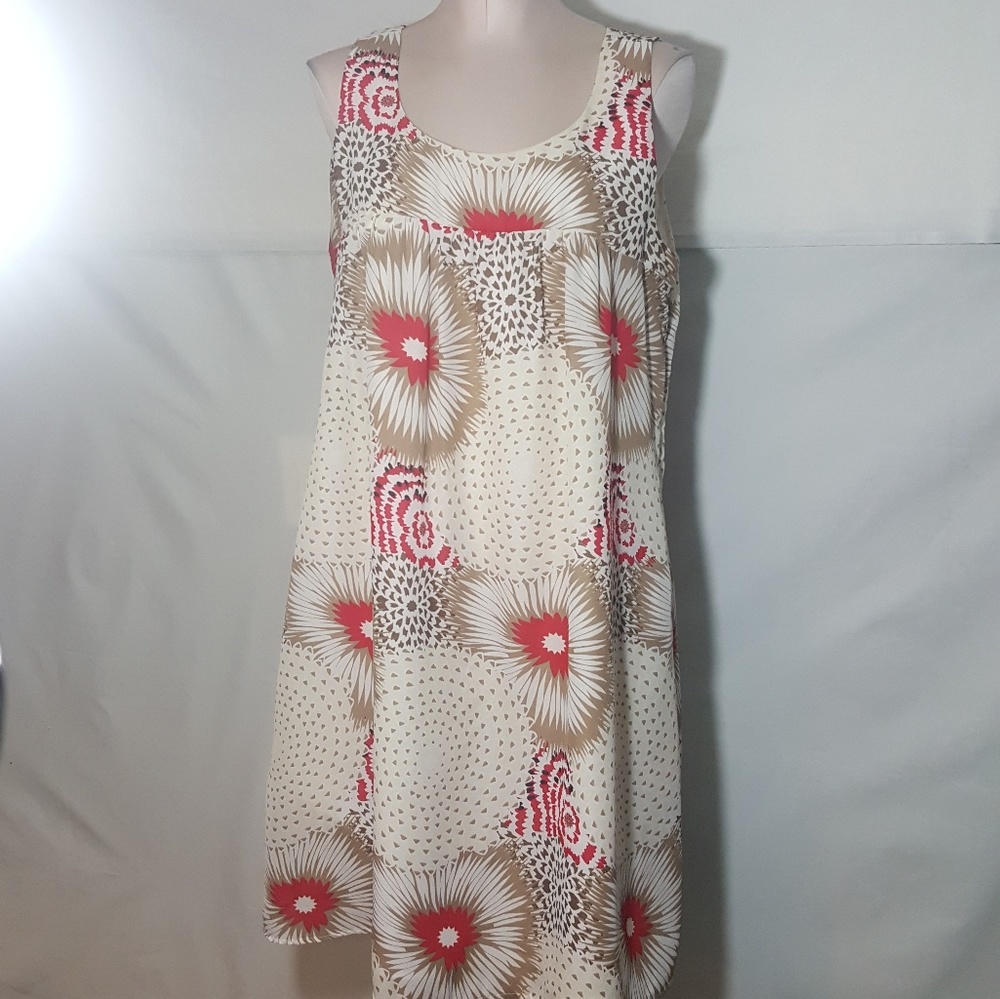 Apostrophe Dress Brown and Red size Large